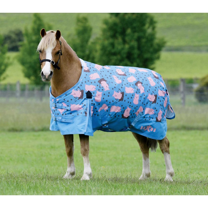 Saxon 600D Pony Standard Neck Blanket, Medium, 180 Grams, Pig Print