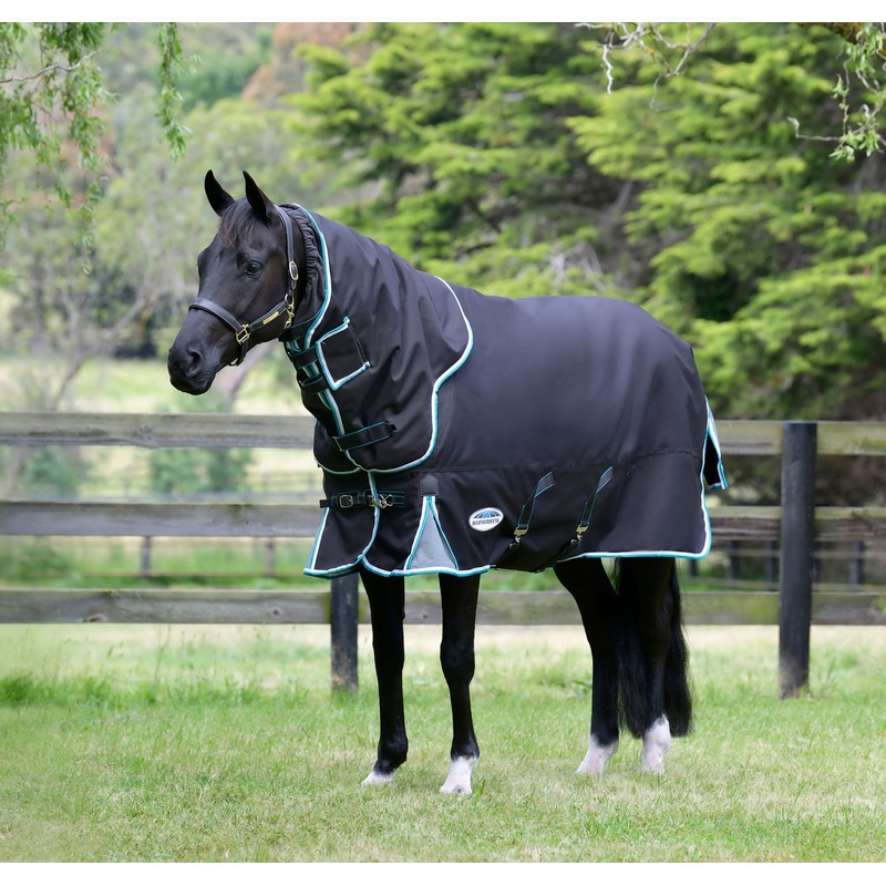 WeatherBeeta ComFITec Ultra Cozi III Detach-a-Neck, Medium Horse Blanket, 1800D, 220 Grams