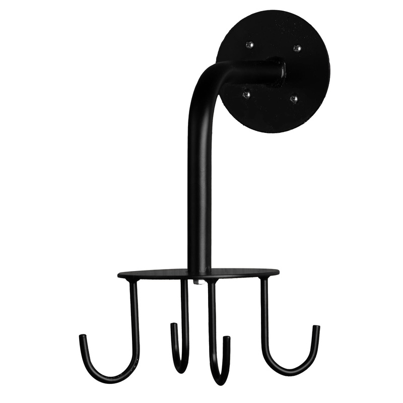 4 Hook Rotating Carousel Horse Bridle & Halter Wall Mount Rack