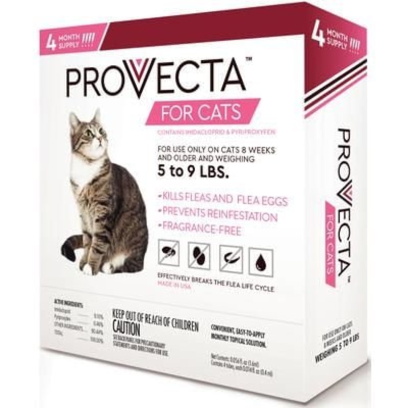 Provecta II for Cats, 4 Dose|5-9 lbs|Over 9 lbs