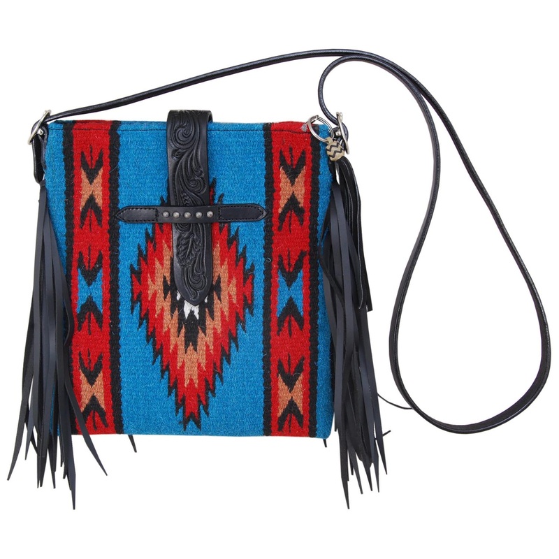 Rafter T Navajo Crossbody, Turquoise and Red