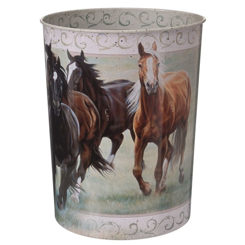 Running Horse Wastebasket|Multi