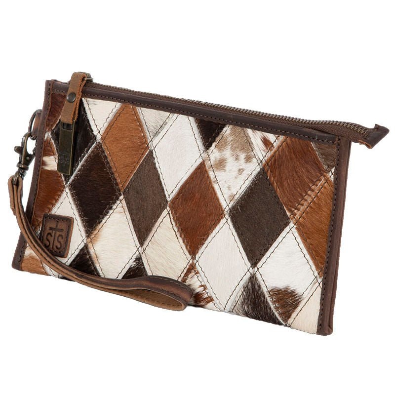 STS Diamond Cowhide Clutch