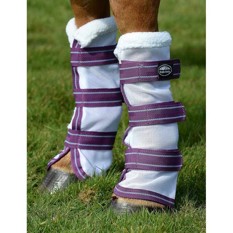 WeatherBeeta ComFITec Airflow Mesh Leg Wraps, White/ Violet/ Blue