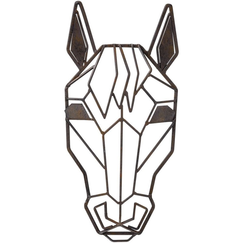 3D Metal Horse Wall Hanging|Brown