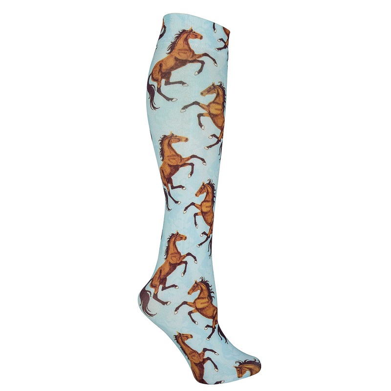 Lila Bay Horses Socks|Turquoise