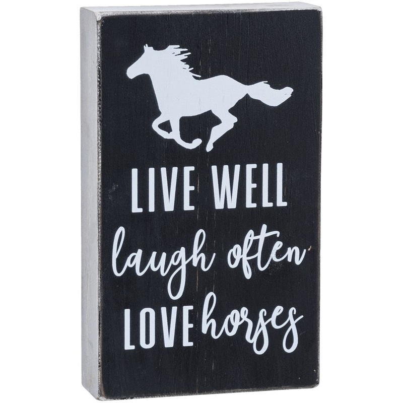 Love Horses Sign|Black