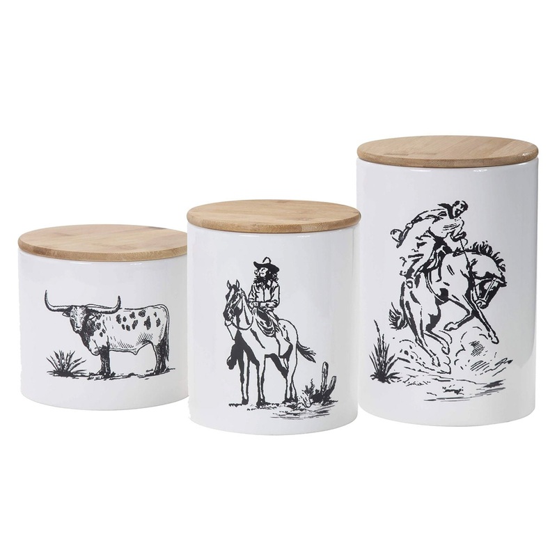 Ranch Life Canister Set, 3 Piece Set