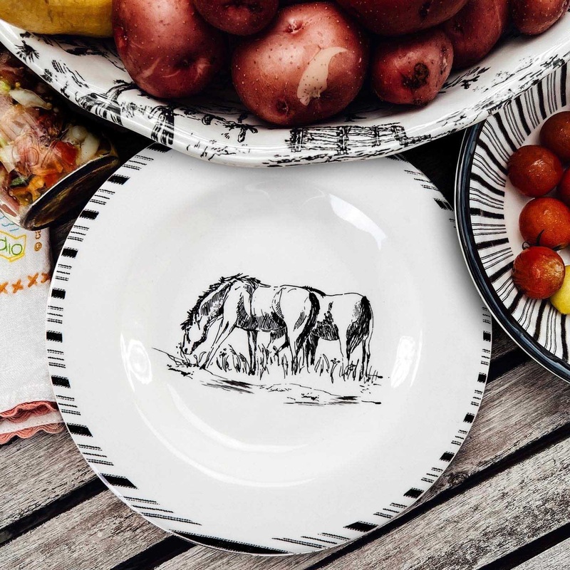 Ranch Life Melamine Salad Plate, 4 Piece