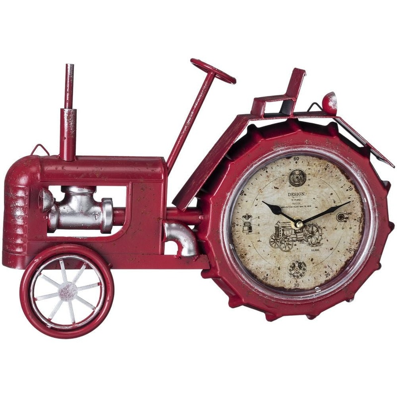 Red Tractor Wall Clock|Red