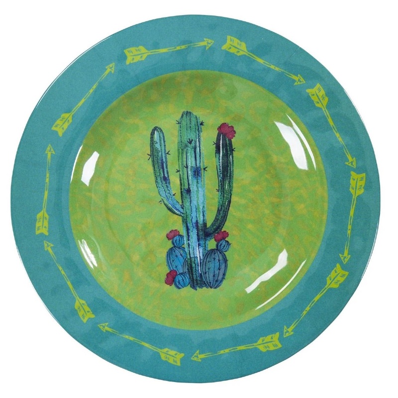 Saguaro Cactus Melamine Salad Plates, Set of 4