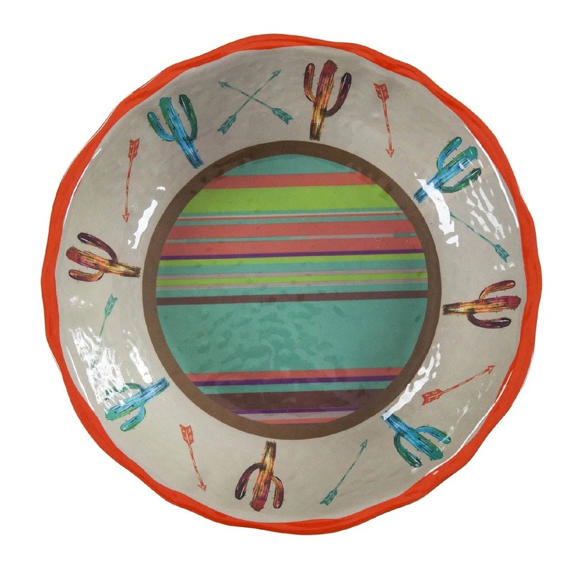 Saguaro Cactus Melamine Serving Bowl