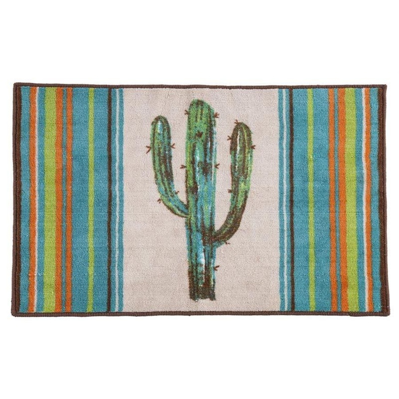 Serape Colorful Cactus Rug, 24 x 36