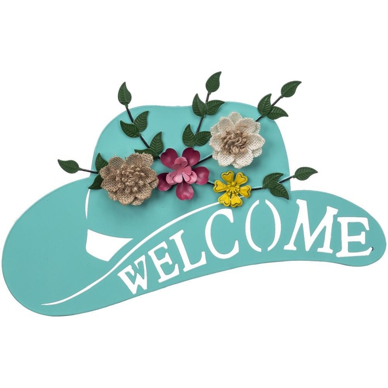 Welcome Cowboy Hat Wall Hanging