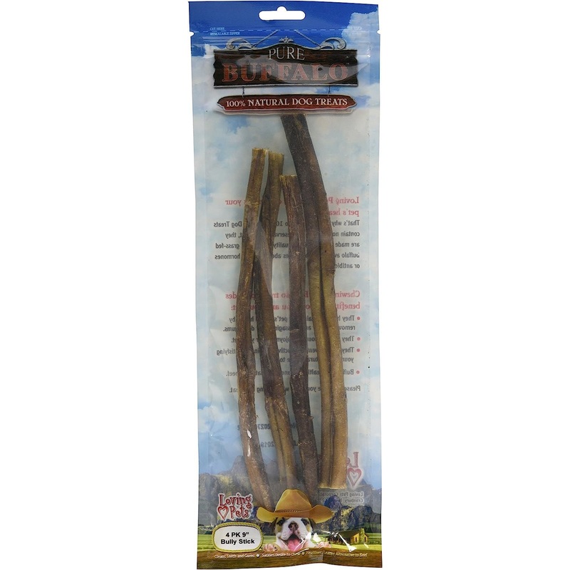 9 Pure Buffalo Bully Stick, 4 PK