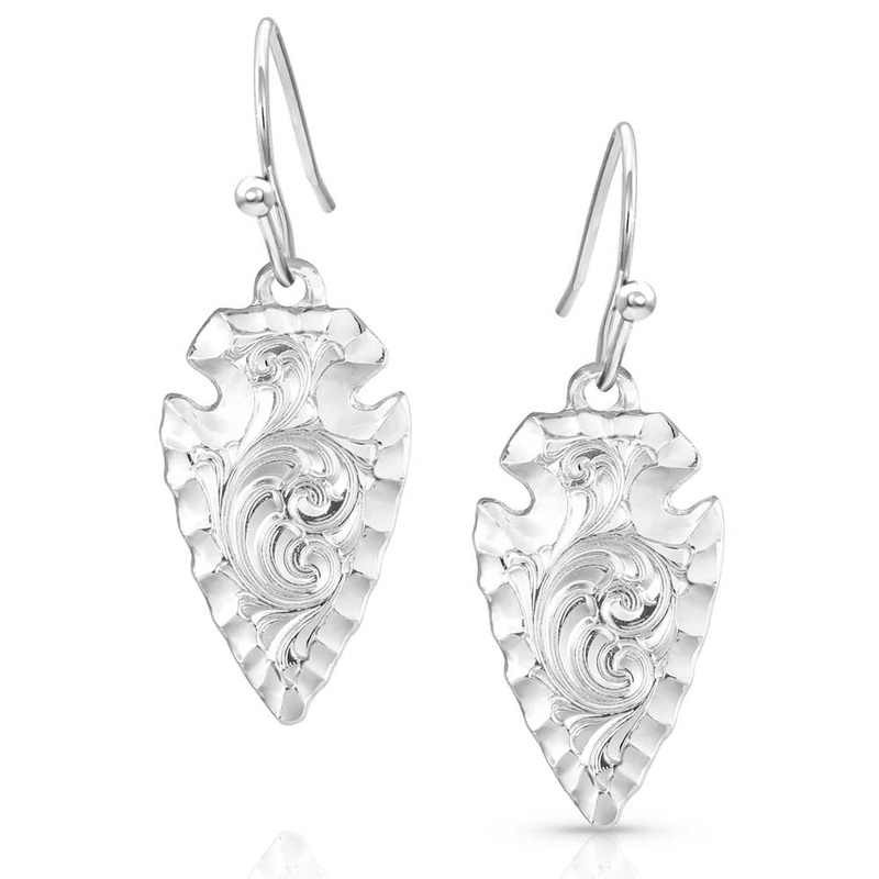 Chiseled Arrowhead Earrings