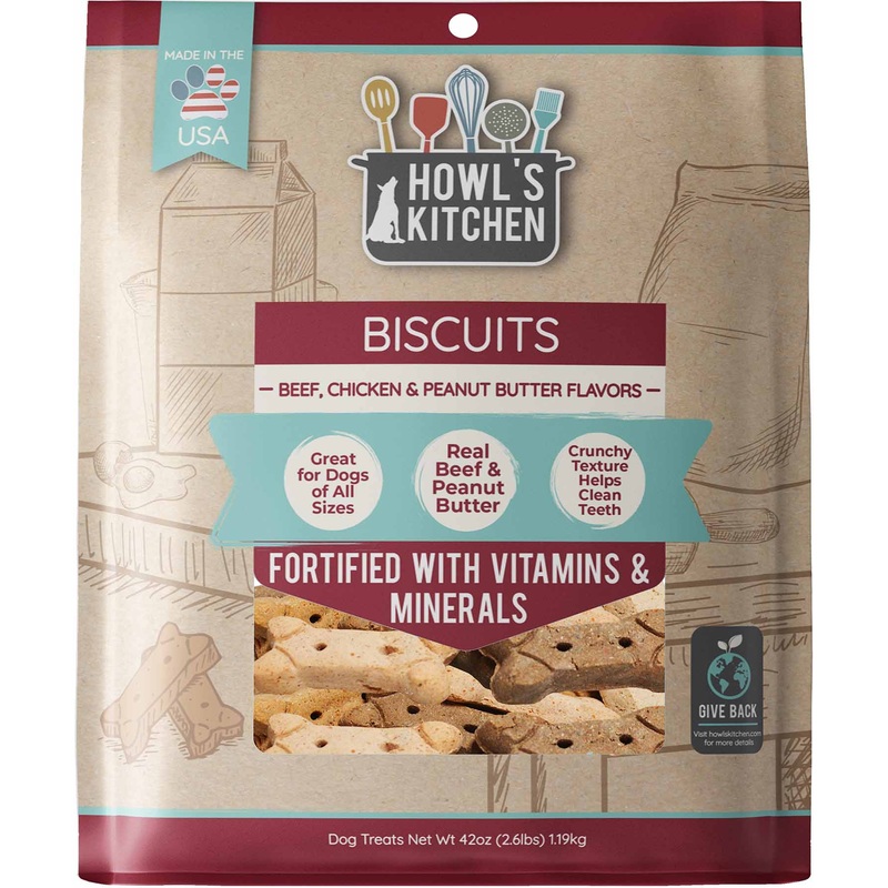 Howl’s Kitchen Beef, Chicken and Peanut Butter Biscuits, 2.6 lbs