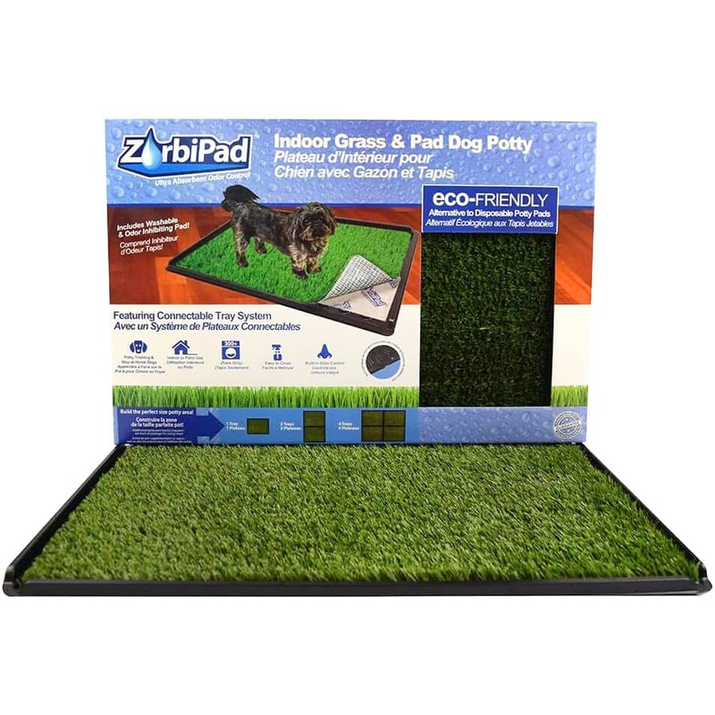 Indoor Dog Potty System, 16 x 24 (Tray, Pad, Grass)