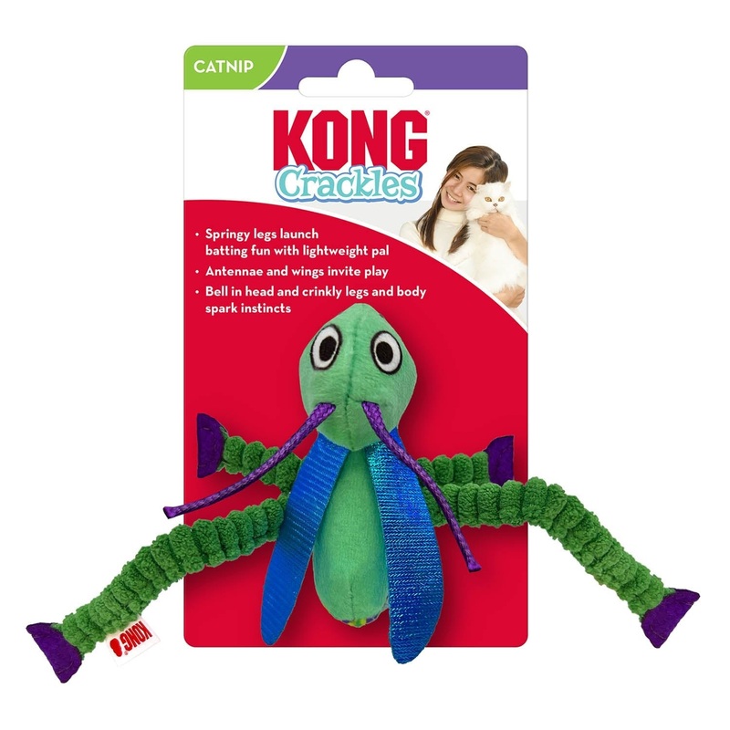 KONG Crackles Grasshopper Catnip Cat Toy