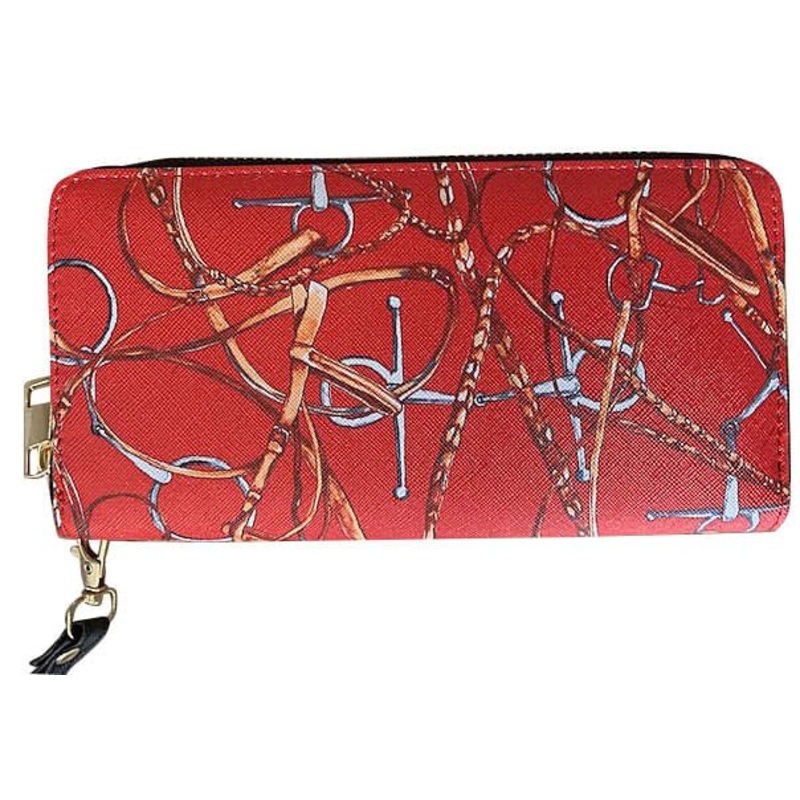 Lila Snaffle Bridle Clutch Wallet