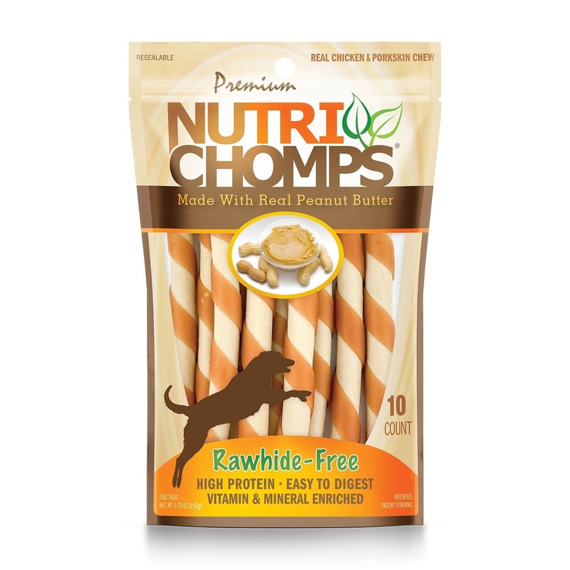 NutriChomps Peanut Butter Flavor Mini Twist, 10 ct