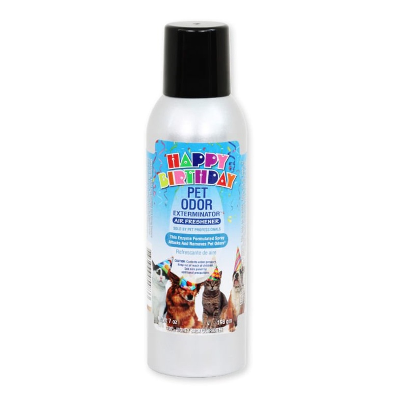 Pet Odor Exterminator Air Freshener Spray, Happy Birthday, 7 oz
