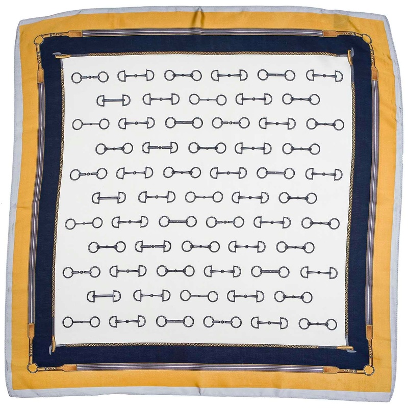 Satin Snaffle Bit Scarf|Gold|Navy|Pink|Red