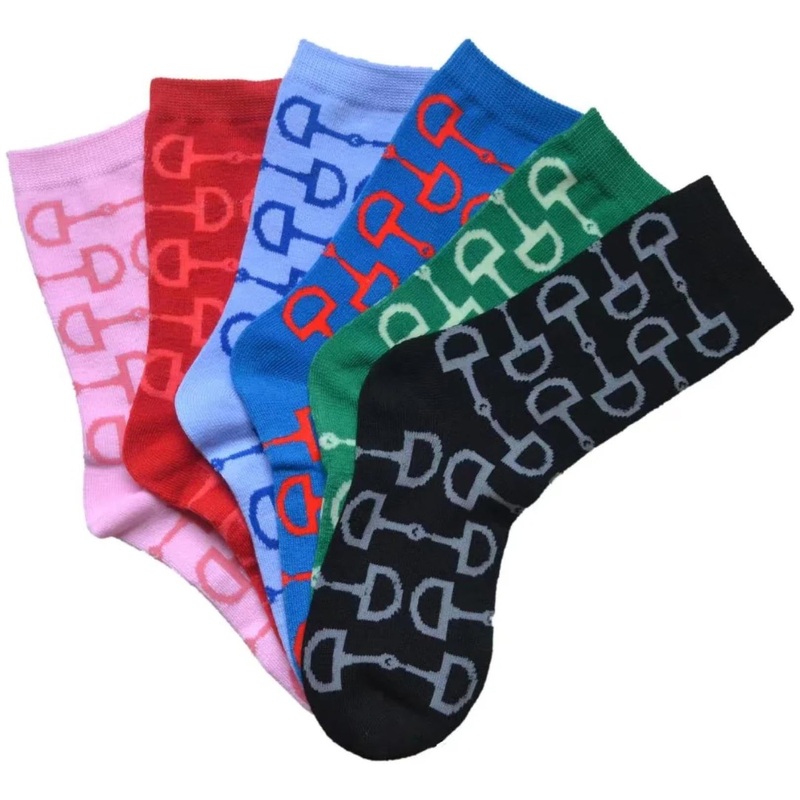 Snaffle Bits Crew Socks, 6 Pack