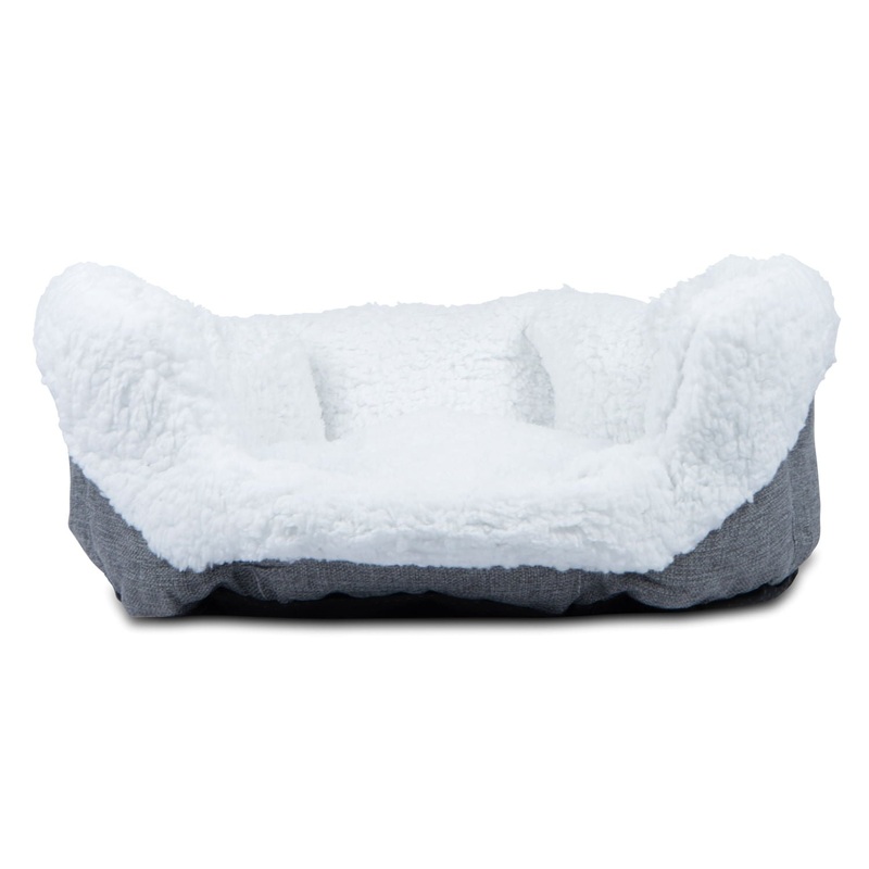 Glove Style Pet Bed, Gray|23.6″ x 23.6″|17.7″ x 17.7″|21.7″ x 21.7″