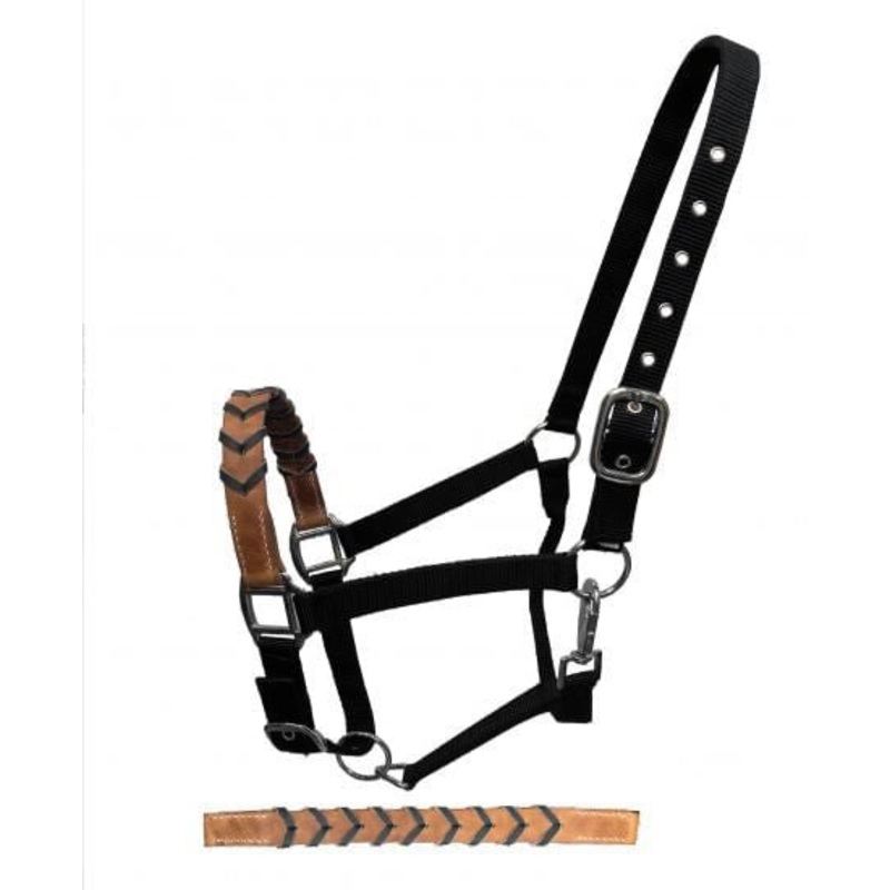 Showman Leather Nose & Buckstitch Halter