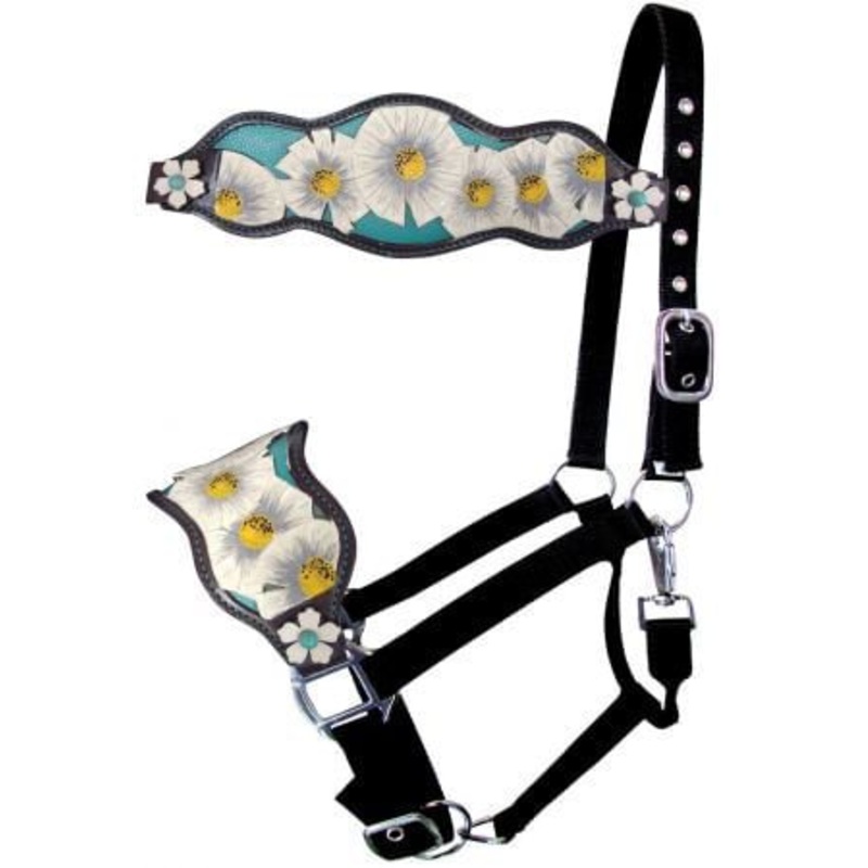 Showman Poppy Flower Bronc Nose Halter