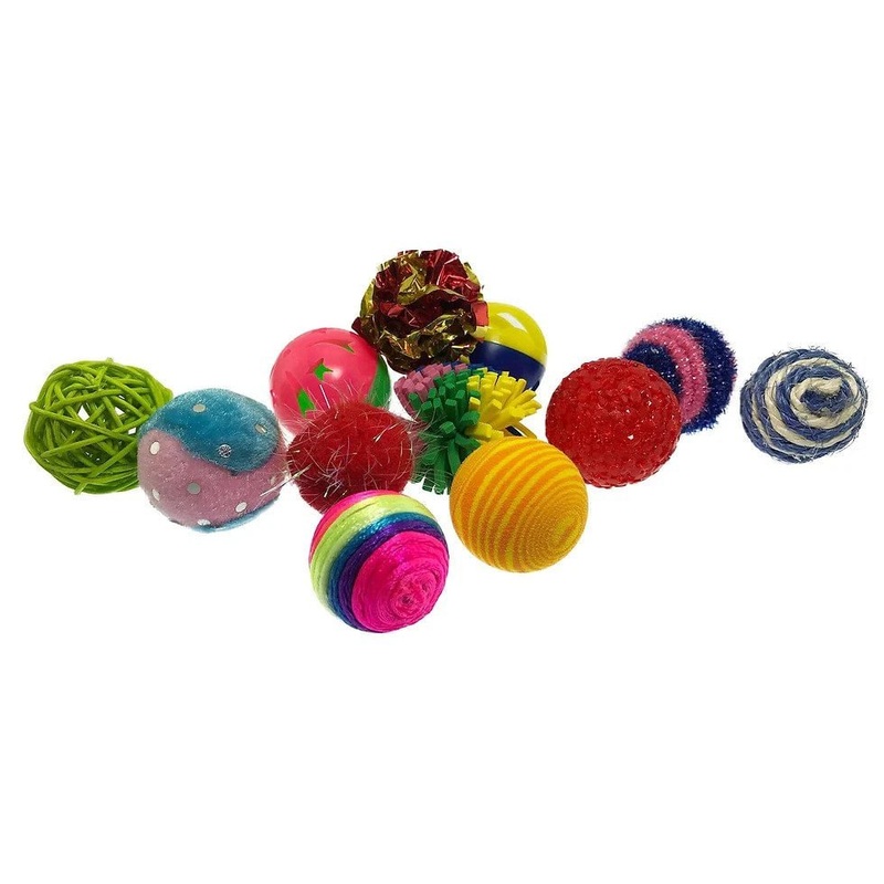 Kitty Fun Balls, 4 pk, Assorted