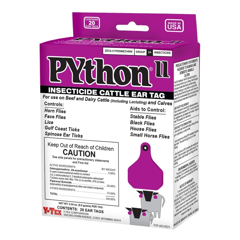 Python II Insecticide Cattle Ear Tags