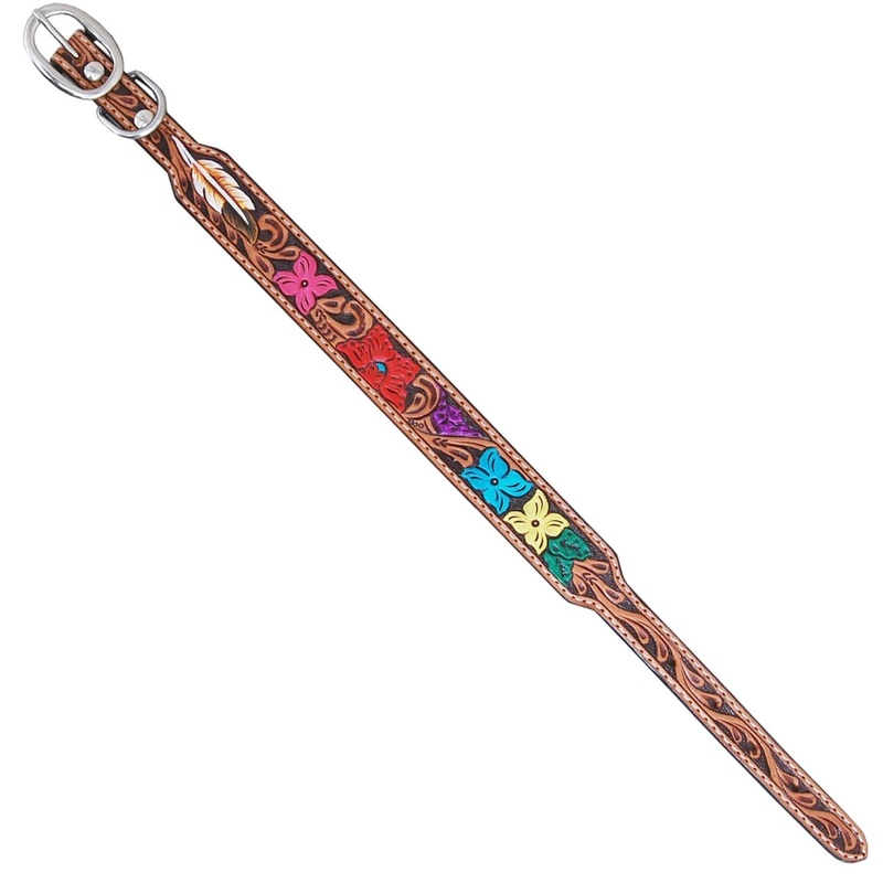 Rafter T Logo Dog Collar, Large, Black/Multi