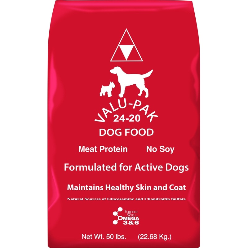 Valu-Pak 24-20 Performance Dry Dog Food for Active Dogs (Red Bag), 50 lb