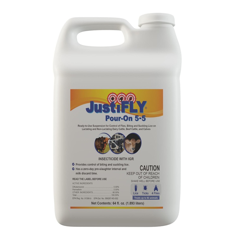 JustiFly Pour-On 5/5 Suspension Fly Control for Cattle
