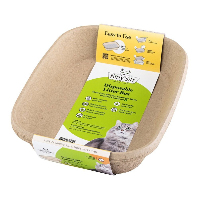 Kitty Sift Disposable Recycled Cat Litter Box