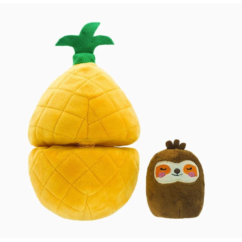 Hugsmart Pineapple Fruity Critterz Squeaker Dog Toy