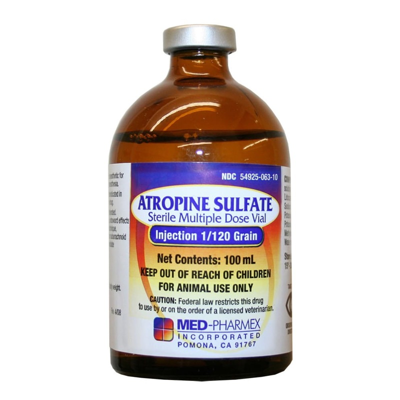 Rx Atropine Sulfate Inj, 1/120 grain 100 ml