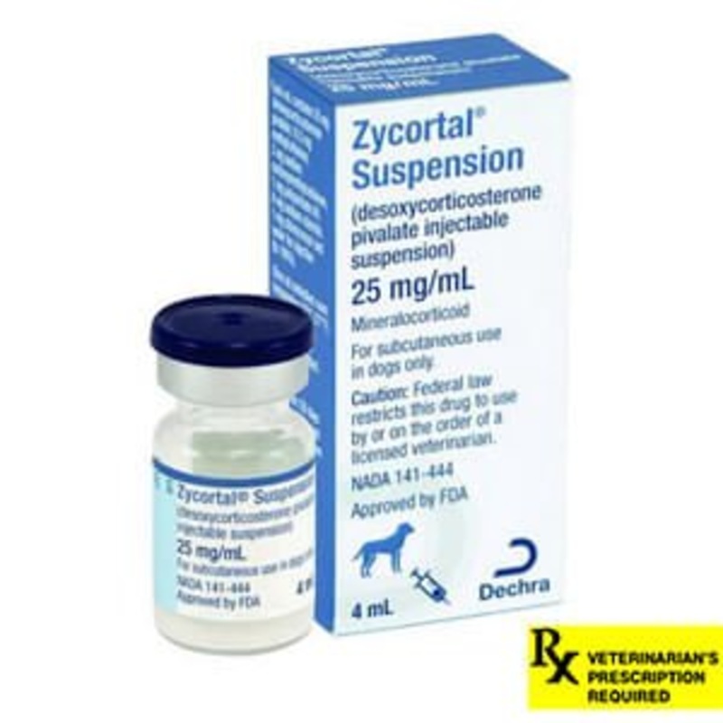 Rx Zycortal (desoxycorticosterone pivalate injectable suspension) Suspension for Dogs, 25 mg/mL, 4 mL vial