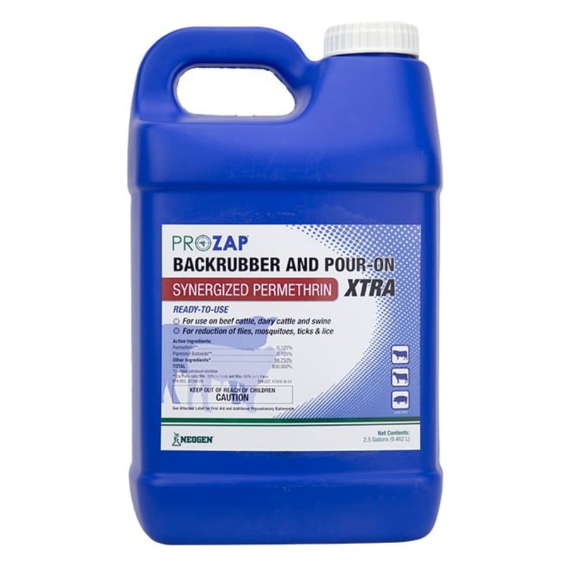 ProZap Backrubber & Pour-On Xtra Fly Insecticide, 2.5 gal