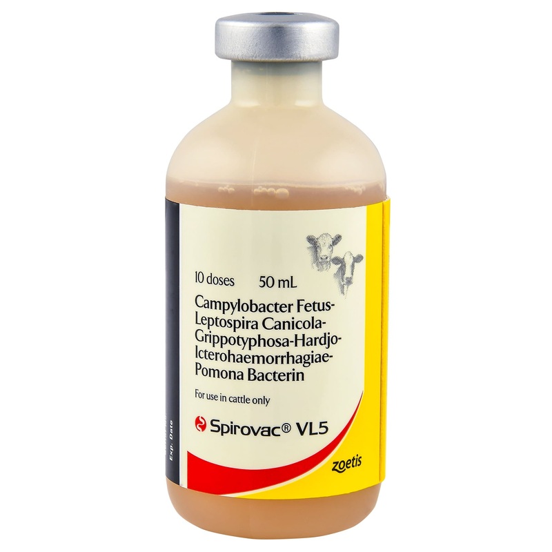 Spirovac VL5 Cattle Vaccine|10 Dose Vial|50 Dose Vial