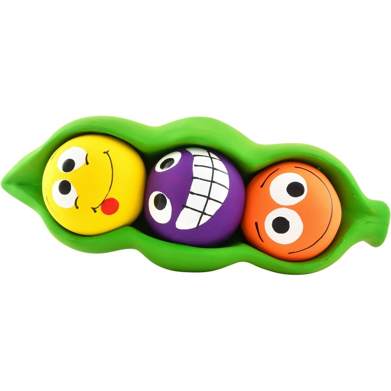 Three Peas in a Pod Latex Dog Toy