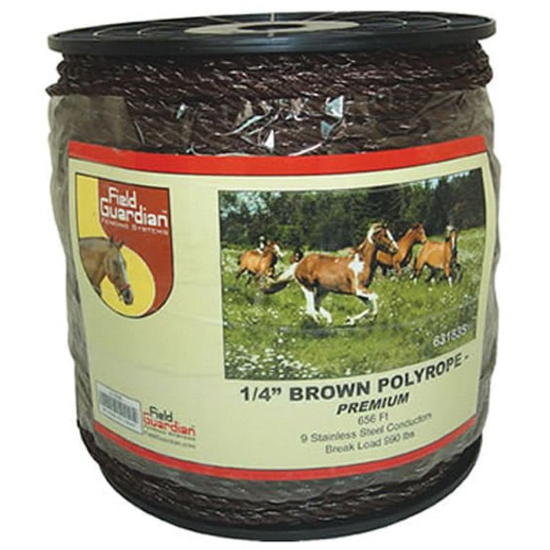 1/4 Brown Poly Rope, 656 ft