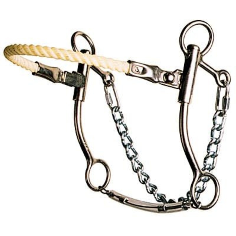 Jim Warner Rope Nose Hackamore Bit