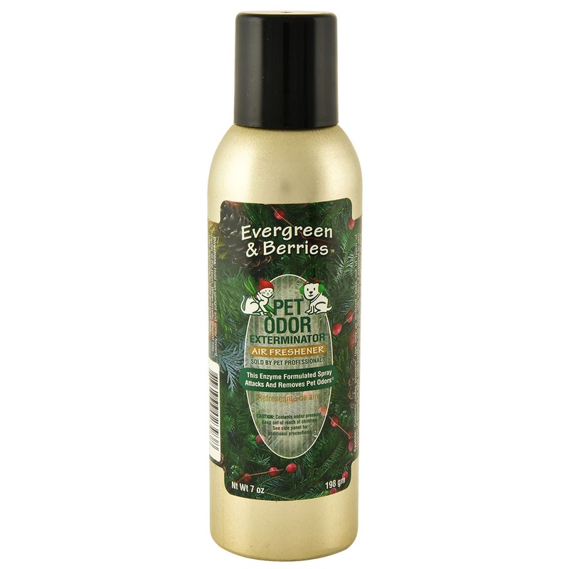 Pet Odor Exterminator Air Freshener Spray, Evergreen & Berries, 7 oz