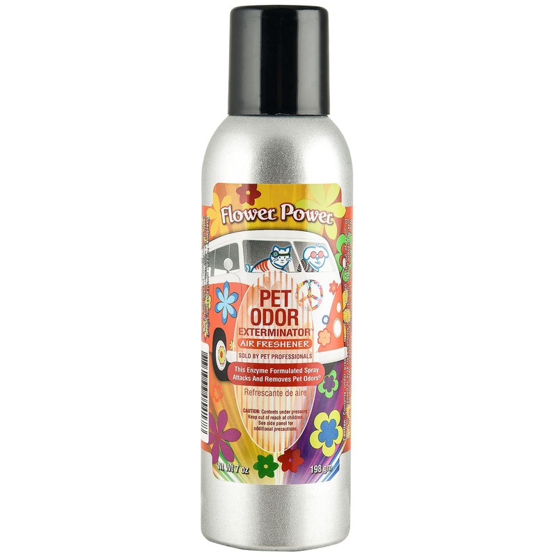 Pet Odor Exterminator Air Freshener Spray, Flower Power, 7 oz