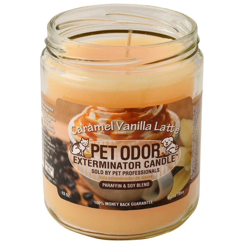 Pet Odor Exterminator Candle, Caramel Vanilla Latte, 13 oz