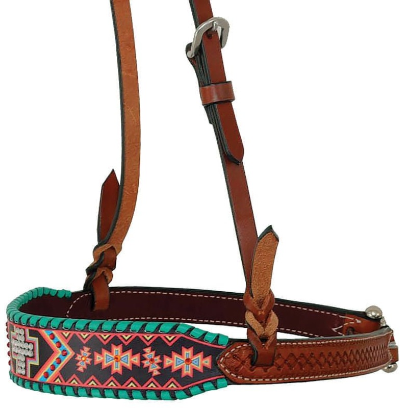 Rafter T Aztec & Cross Horse Noseband