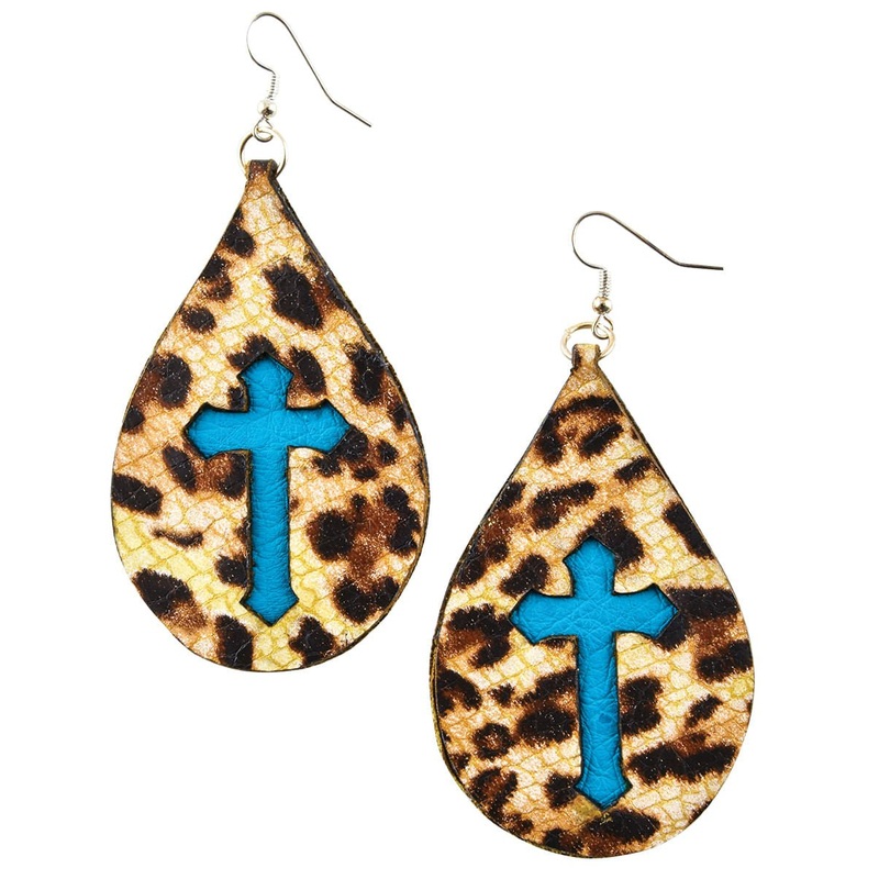 San Saba Cross Teardrop Earrings